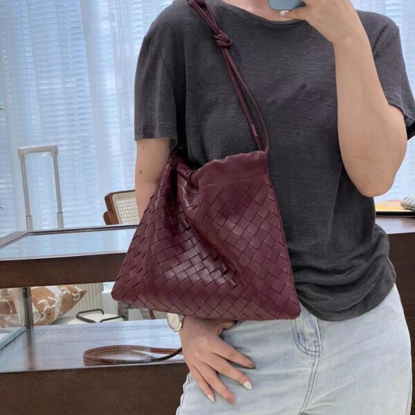 New high quality pure hand-woven handbag fashionable versatile large capacity sheepskin leather women's bags - Image 9