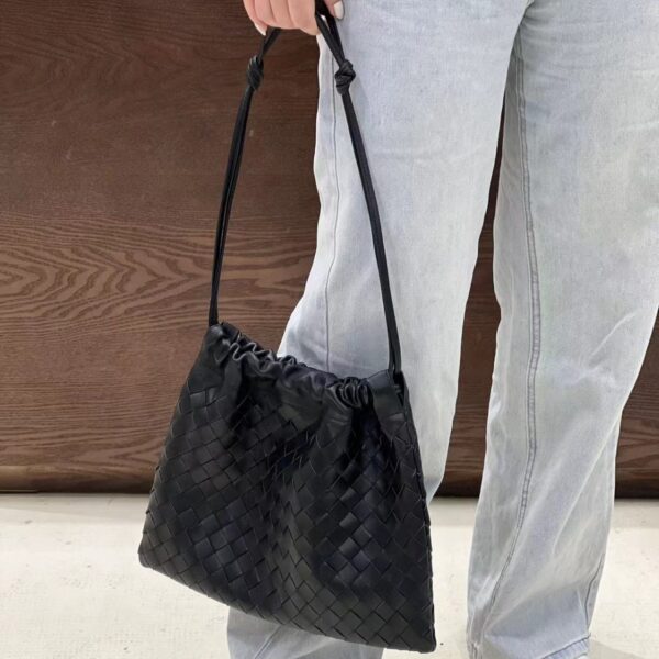 New high quality pure hand-woven handbag fashionable versatile large capacity sheepskin leather women's bags - Image 7