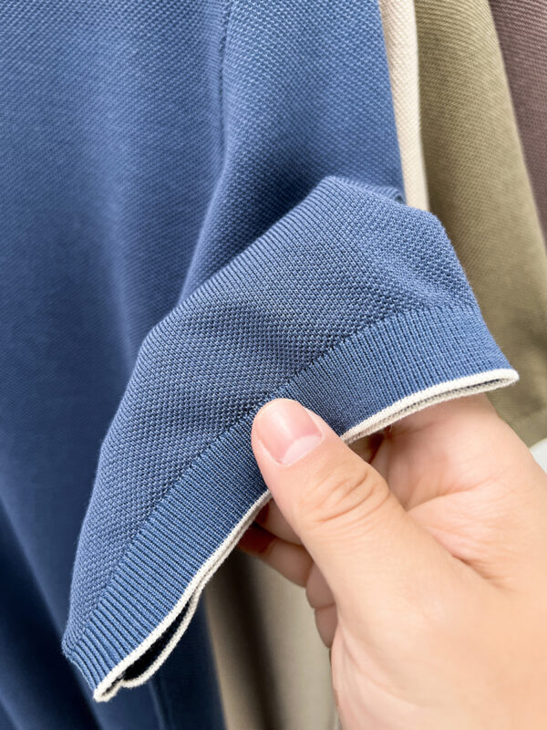Mulberry silk jersey men's short-sleeved round neck T-shirt 16 needle high density Tencel cotton silk beads ground breathable tops - Image 3