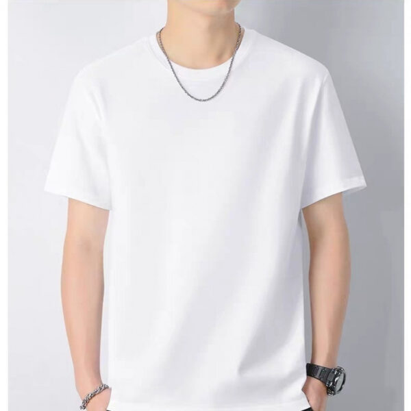 100% cotton high goods short-sleeved net color T-shirt youth men and women models summer tide street loose hundred short-sleeved - Image 4